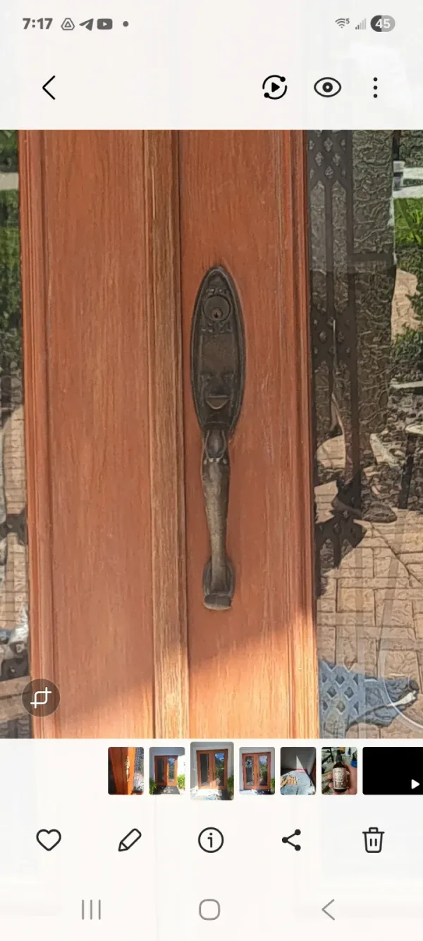 Polished lockset — before