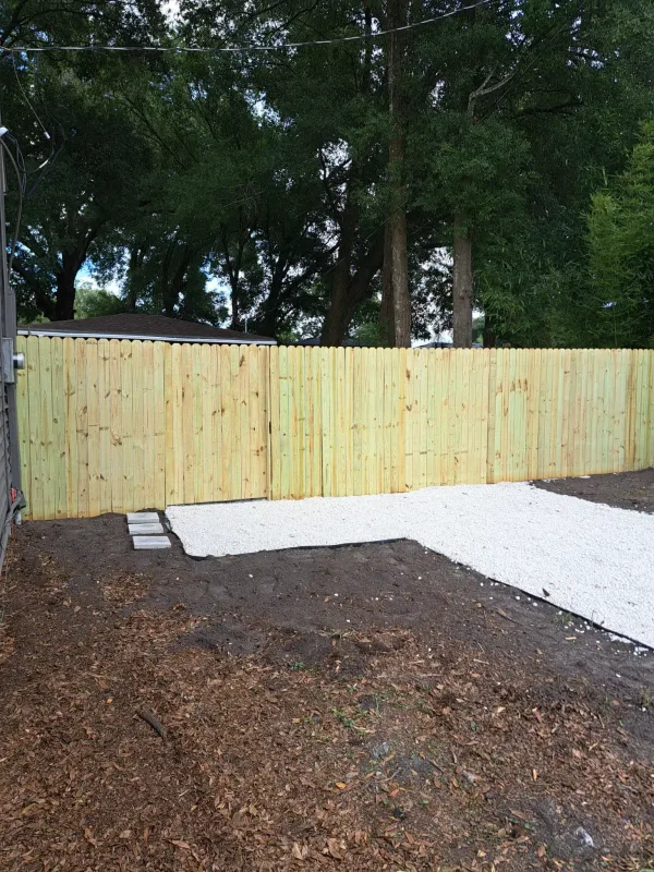 Fence installation — after