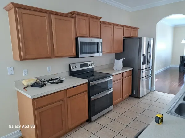 Cabinet install — before