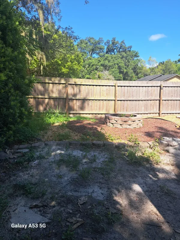 Fence painting — before