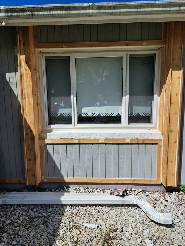 After — Window trim repair - window 1