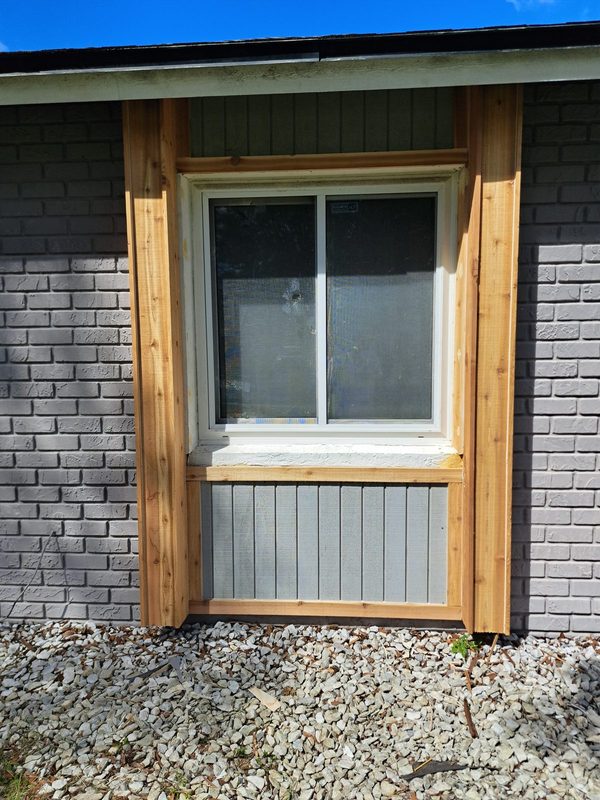 After — Window trim repair