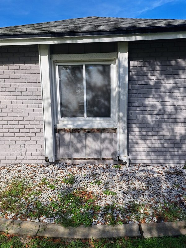 Before — Window trim repair