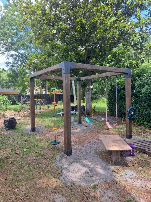 Custom Swing Set — after