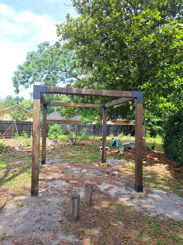 Custom Swing Set — before